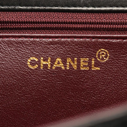 Chanel Shoulder Bag Matelasse Single Flap Black Lambskin Matelasse Push Lock