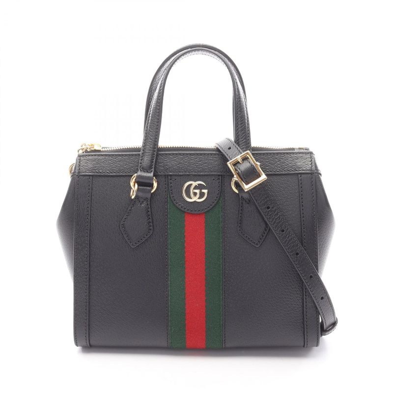 Gucci Handbag Ophidia 719882 Black Leather Ophidia Small 2way Tote Bag Women's