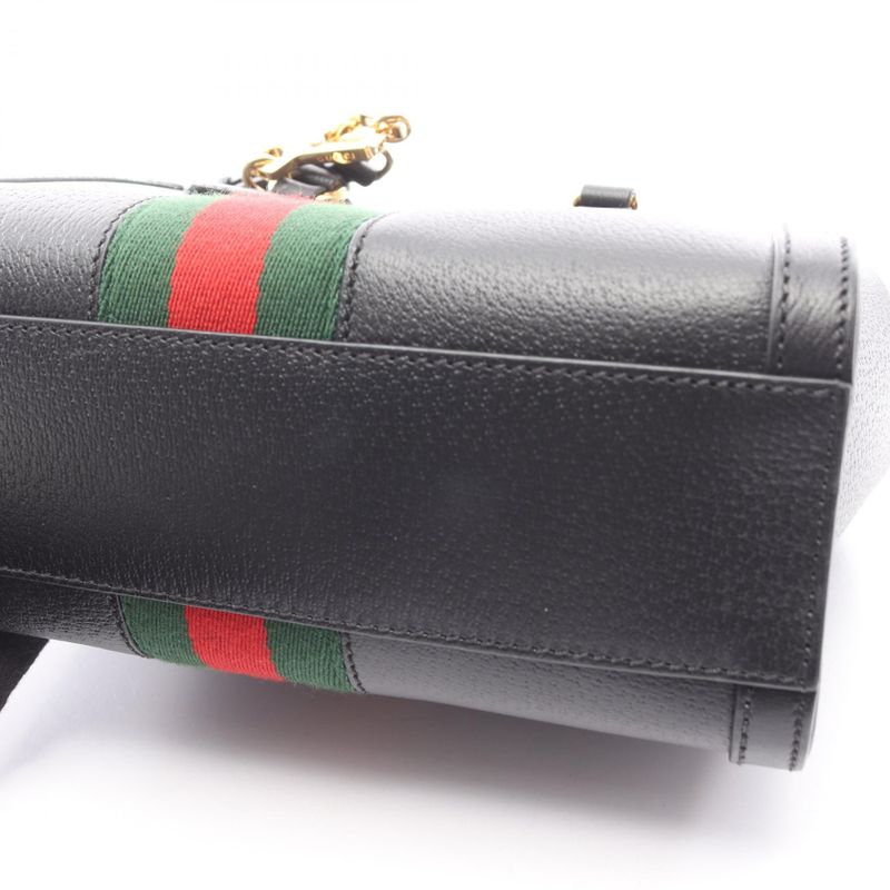 Gucci Handbag Ophidia 719882 Black Leather Ophidia Small 2way Tote Bag Women's