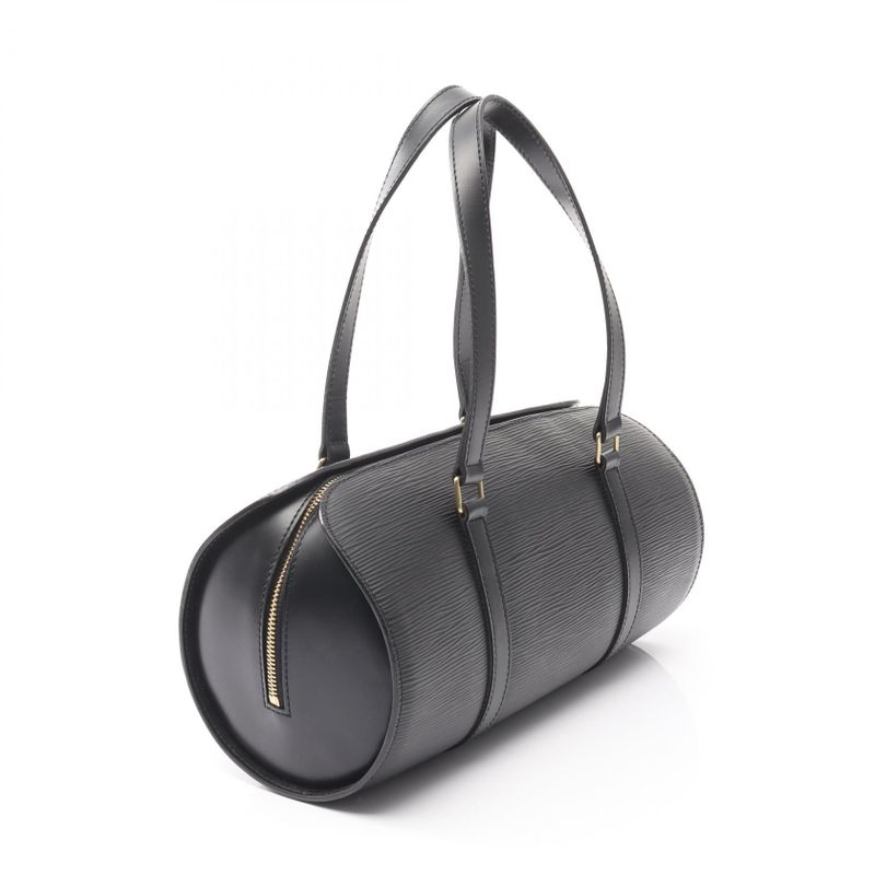 Louis Vuitton Handbag Souffle M52222 Noir Black Leather Souffle Women's Used B