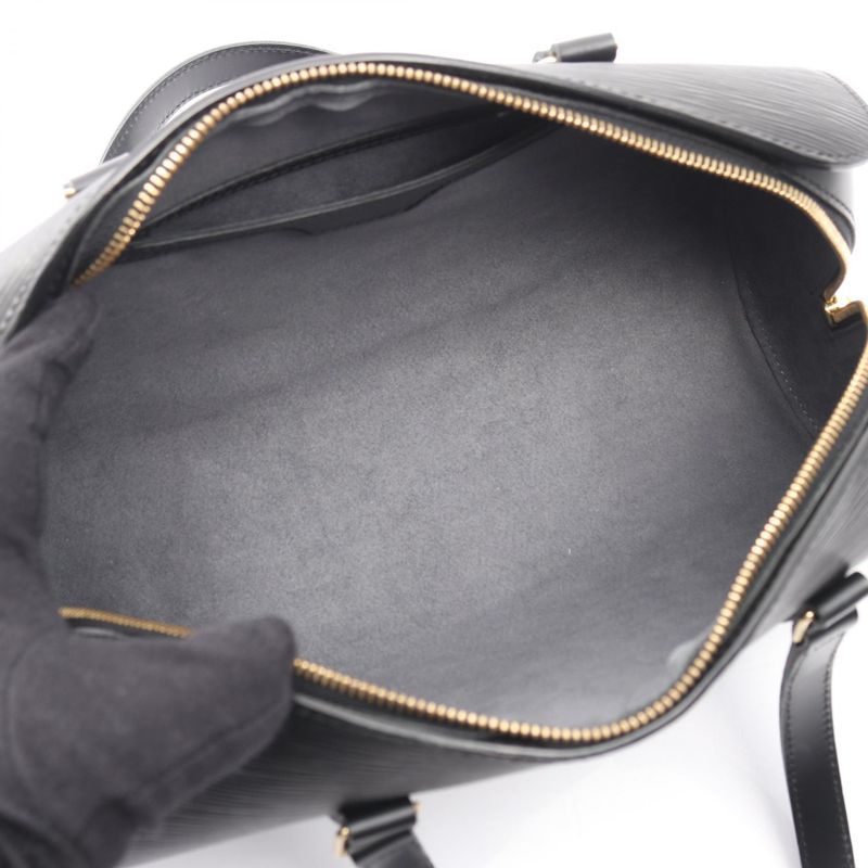 Louis Vuitton Handbag Souffle M52222 Noir Black Leather Souffle Women's Used B