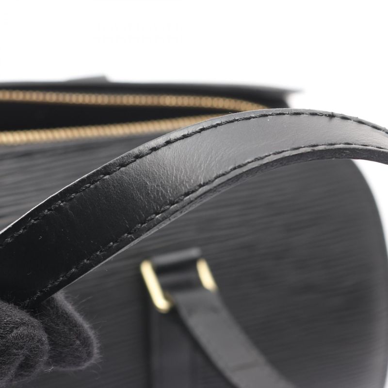 Louis Vuitton Handbag Souffle M52222 Noir Black Leather Souffle Women's Used B