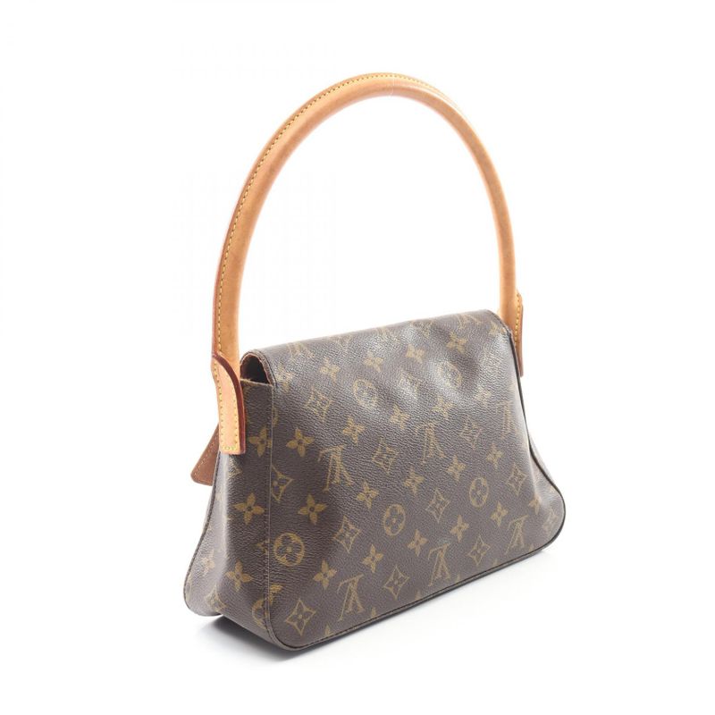 Louis Vuitton Handbag Mini Looping M51147 PVC Coated Canvas Leather Mini