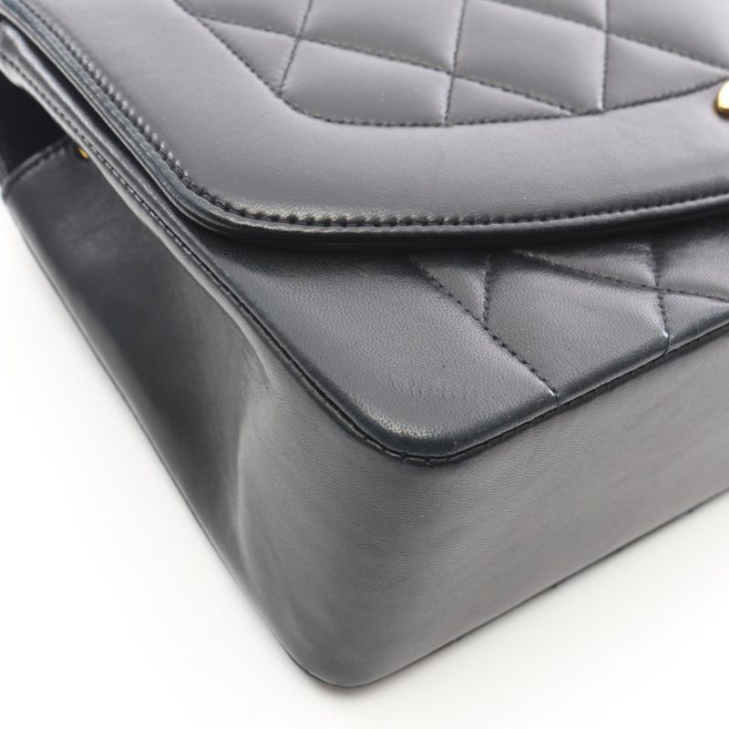 Chanel Shoulder Bag Matelasse Diana Flap A01165 Black Lambskin (sheep Leather)