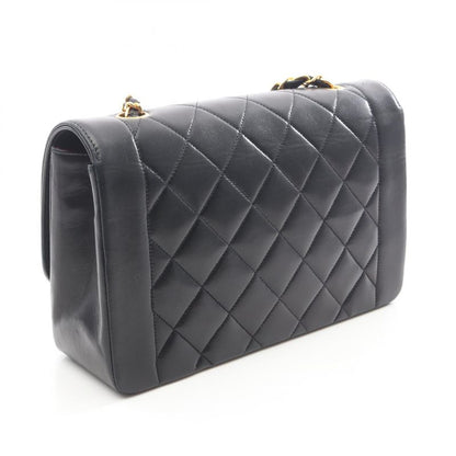 Chanel Shoulder Bag Matelasse Diana Flap A01165 Black Lambskin (sheep Leather)