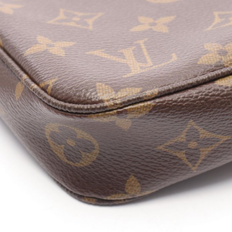 Louis Vuitton Handbag Pochette Accessory M40712 PVC Coated Canvas Leather