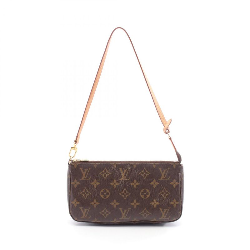 Louis Vuitton Handbag Pochette Accessory M40712 PVC Coated Canvas Leather