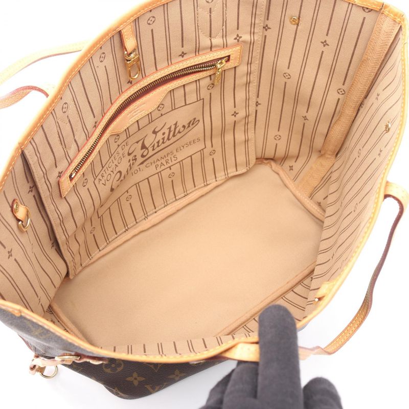 Louis Vuitton Tote Bag Neverfull MM M40156 PVC Coated Canvas Leather Neverfull