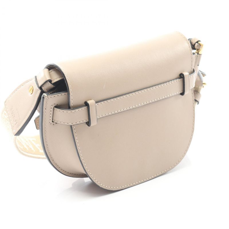 Loewe Shoulder Bag Gate Dual Bag Mini A650n46x13 Greige Leather Gate Dual Mini