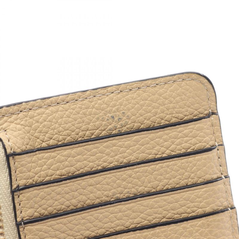 Loewe Coin Case Anagram Coin Card Holder Beige Yellow Leather Anagram Coin Card