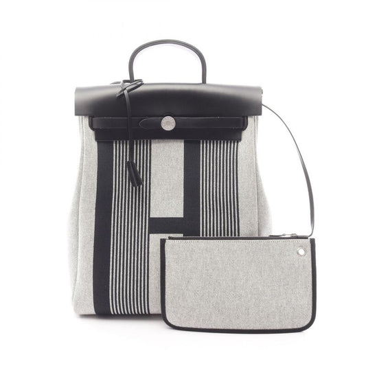 Hermes Backpack Sac Backpack Herbag Her Bag A Dos PM H Viblacion Ecru Black