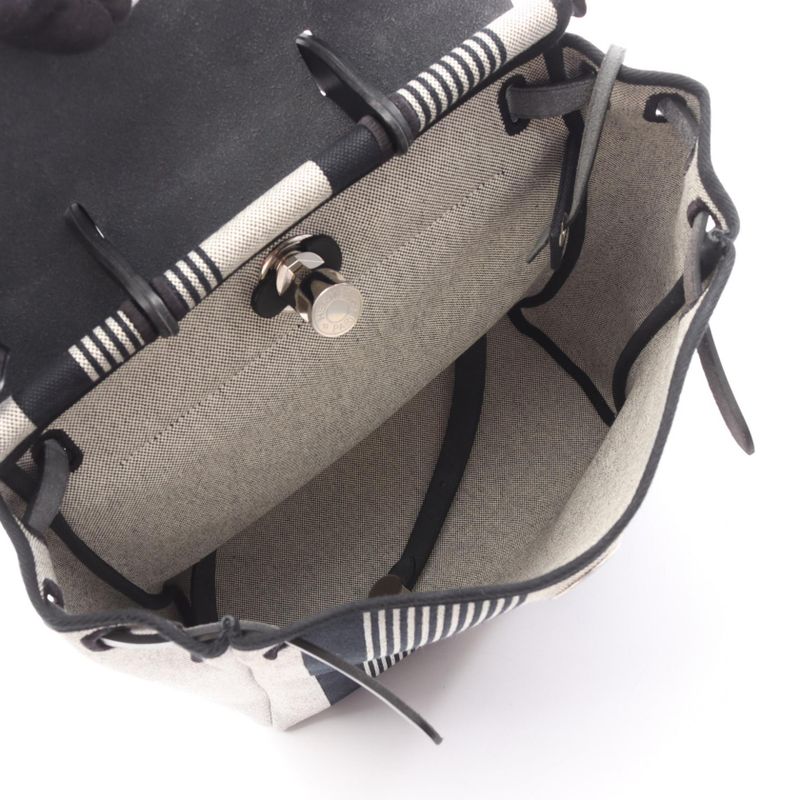 Hermes Backpack Sac Backpack Herbag Her Bag A Dos PM H Viblacion Ecru Black