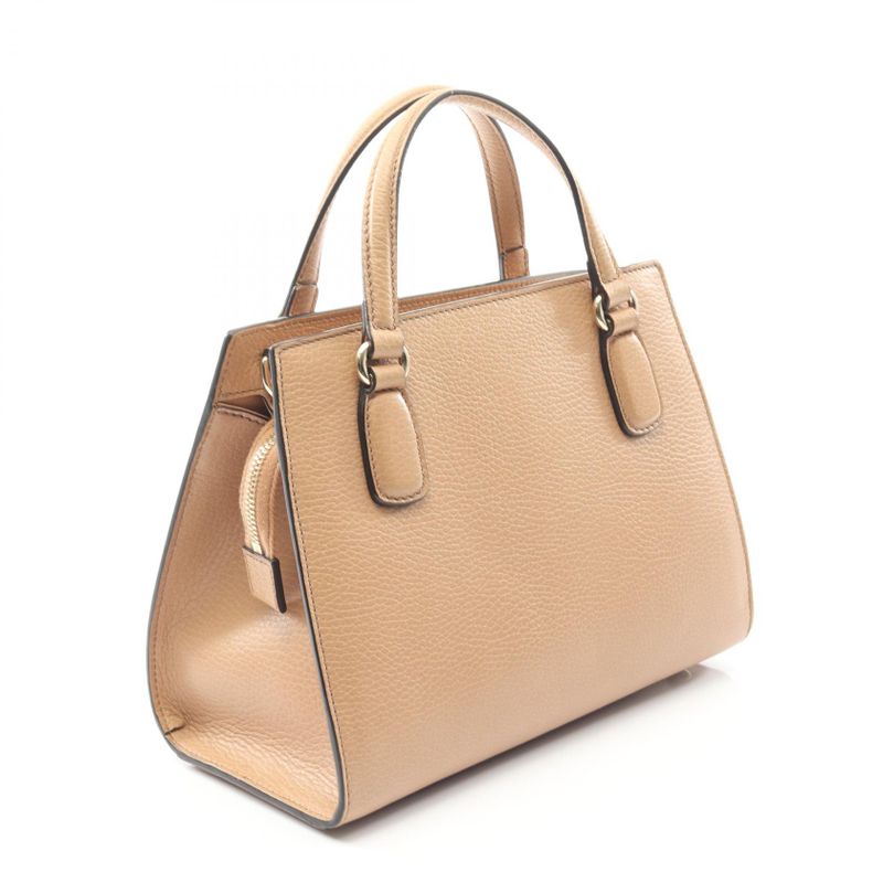 Gucci Handbag Soho Interlocking G 607722 Beige Leather Soho Interlocking G 2way