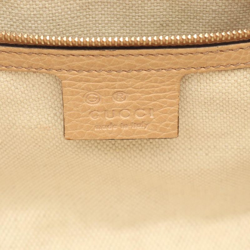 Gucci Handbag Soho Interlocking G 607722 Beige Leather Soho Interlocking G 2way