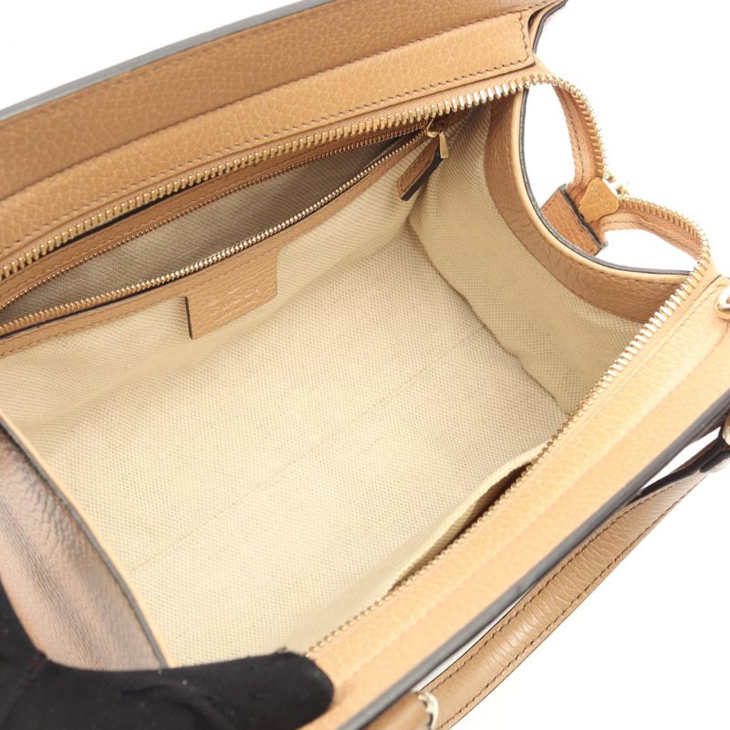 Gucci Handbag Soho Interlocking G 607722 Beige Leather Soho Interlocking G 2way
