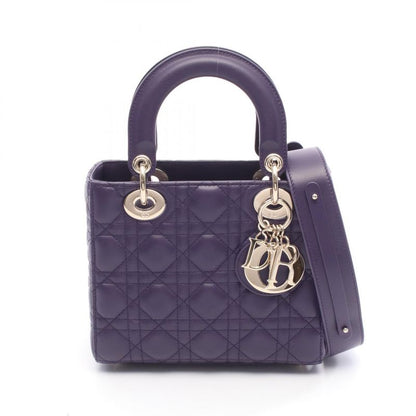 Dior Handbag LADY DIOR MY Abcdior Lady Dior Small Cannage Purple Leather Lady
