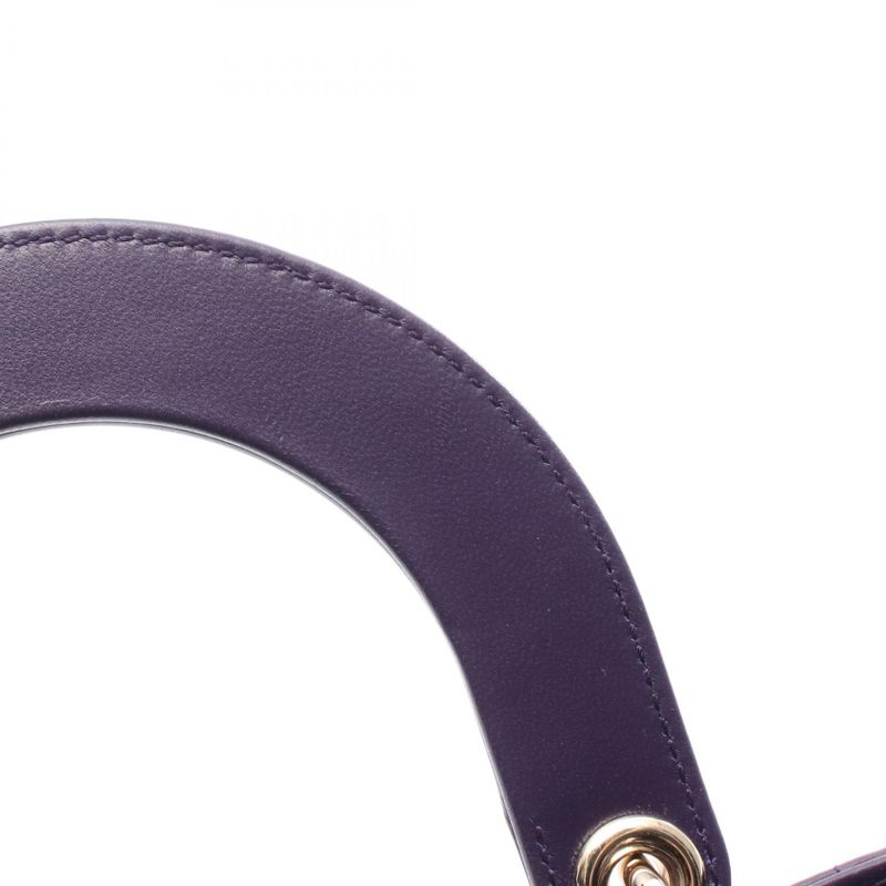 Dior Handbag LADY DIOR MY Abcdior Lady Dior Small Cannage Purple Leather Lady