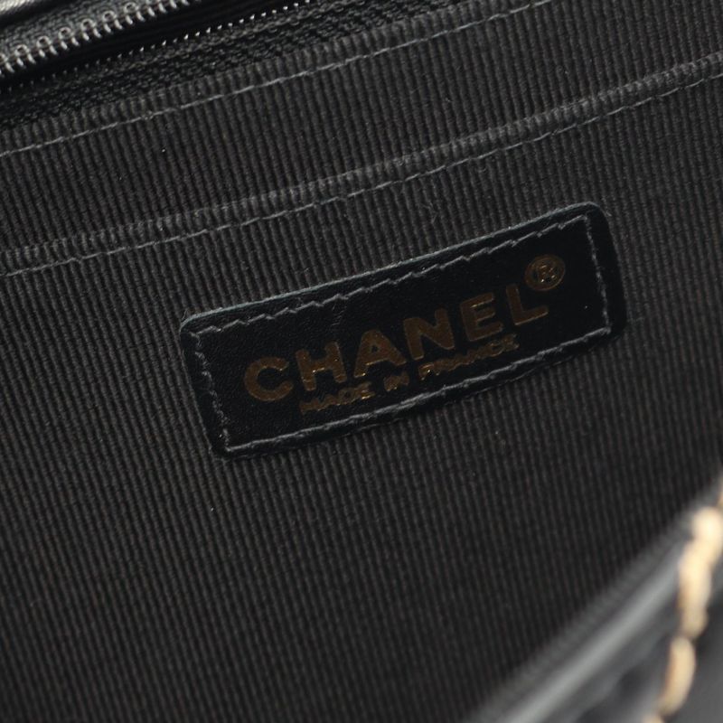 Chanel Shoulder Bag Wild Stitch A14687 Black Leather Wild Stitch Chain Shoulder