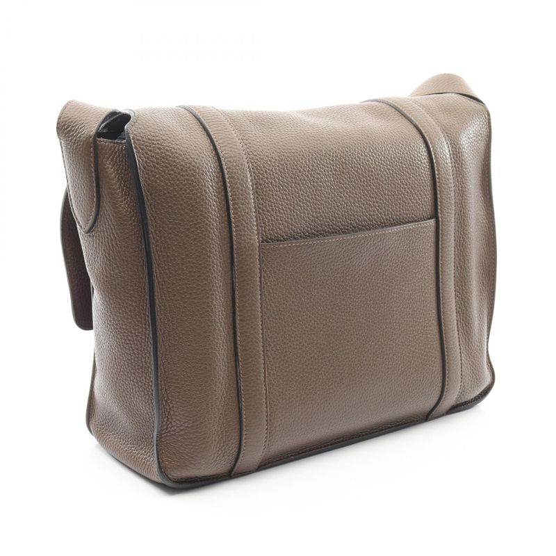 Hermes Shoulder Bag Steve Buzas 35 Taupe Leather Steve Buzas 35 Taupe Men's