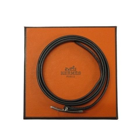 Hermes API3 Bracelet 3 Rows 4 Rows Dark Brown Leather Accessories