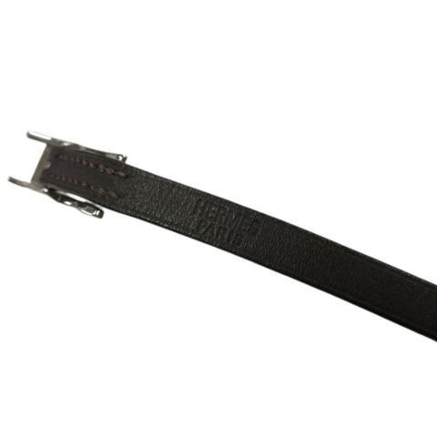 Hermes API3 Bracelet 3 Rows 4 Rows Dark Brown Leather Accessories