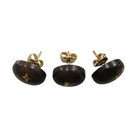 Louis Vuitton Boucle Doreille Puce Sylvania Wood Earrings Sylvania 3 Rows Dark