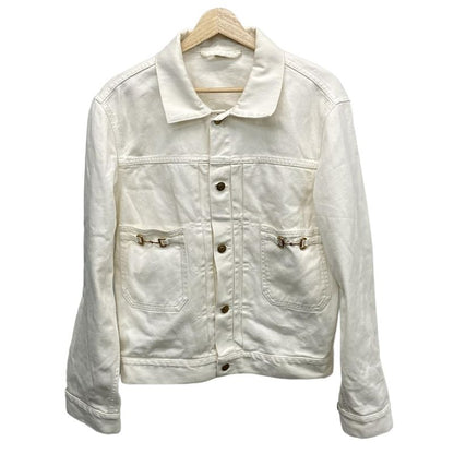 Gucci G Jean Size 46 L Women's 669602 Xdbyk White Horsebit Spring/autumn