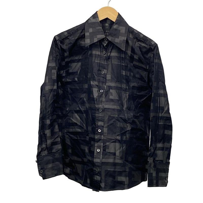 Gucci Long Sleeve Shirt Blouse Size 40 M Women's - 203-1010-7074 Dark Gray X