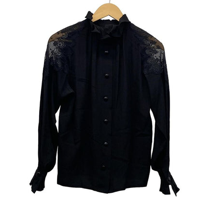 Dior Christian Dior Long Sleeve Shirt Blouse Size 9 M Women's - Black Lace