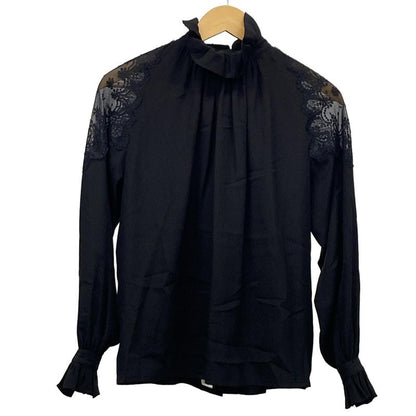 Dior Christian Dior Long Sleeve Shirt Blouse Size 9 M Women's - Black Lace
