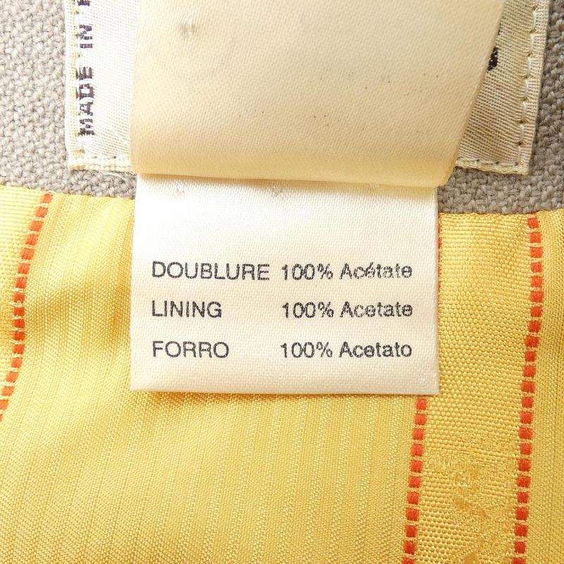 Vintage Hermes Horn Button Collarless Jacket