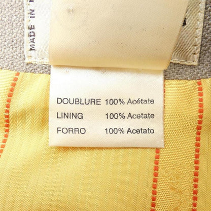 Vintage Hermes Horn Button Collarless Jacket