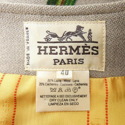 Vintage Hermes Horn Button Collarless Jacket