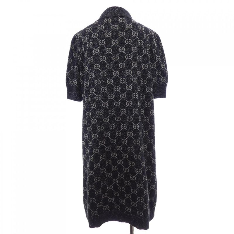 Gucci Lamé GG Jacquard Polo Dress 678437 Xkb54 Dress