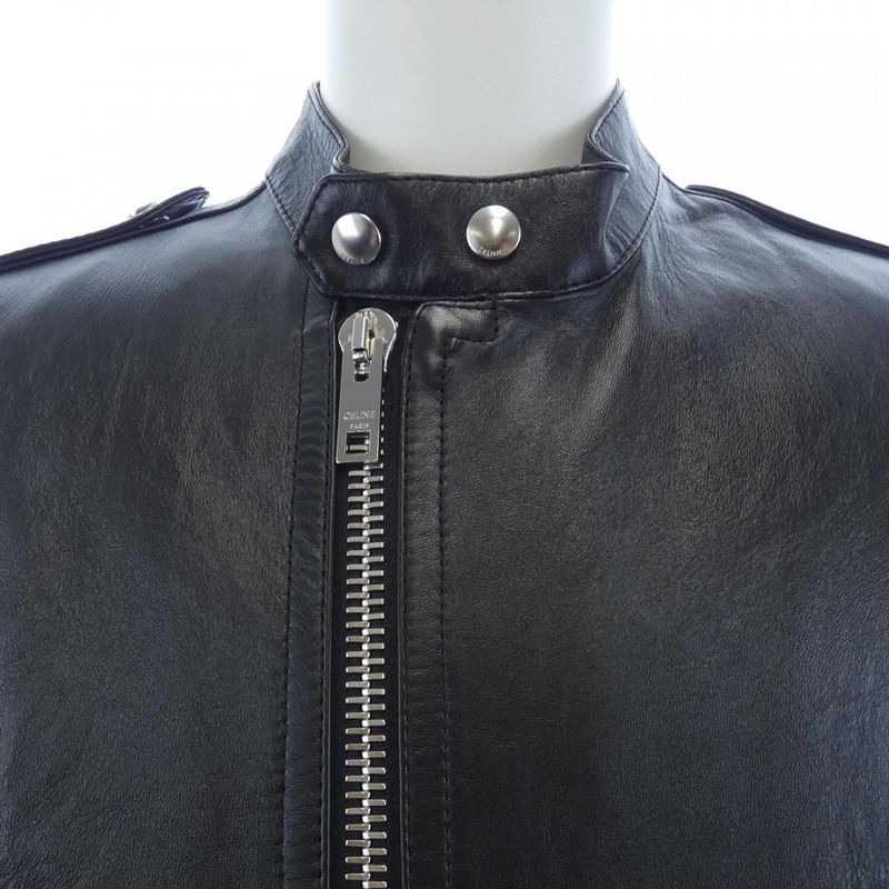 Celine 2eh95619v Leather Riders Jacket