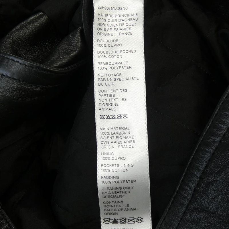 Celine 2eh95619v Leather Riders Jacket