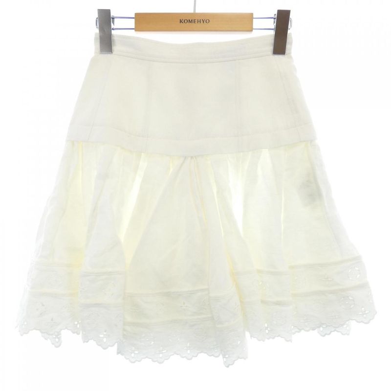 Louis Vuitton Broderie Anglaise Monogram Ruffle Skirt Fnjb01o92 Skirt