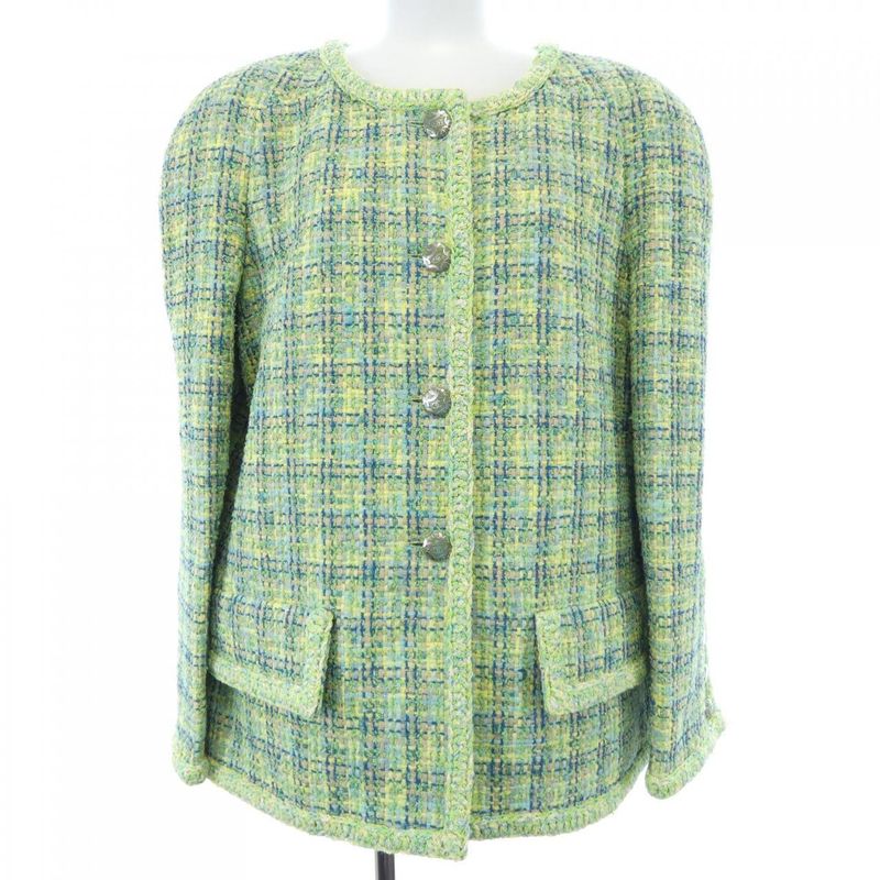 Chanel P60880v45863 No Collar Jacket