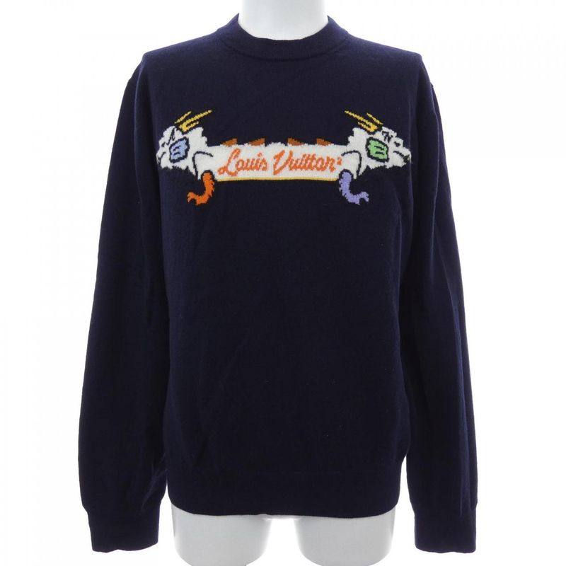 Louis Vuitton Intarsia Jacquard Graphic Cashmere Crew Neck NIGO Hmn02wdlb Knit