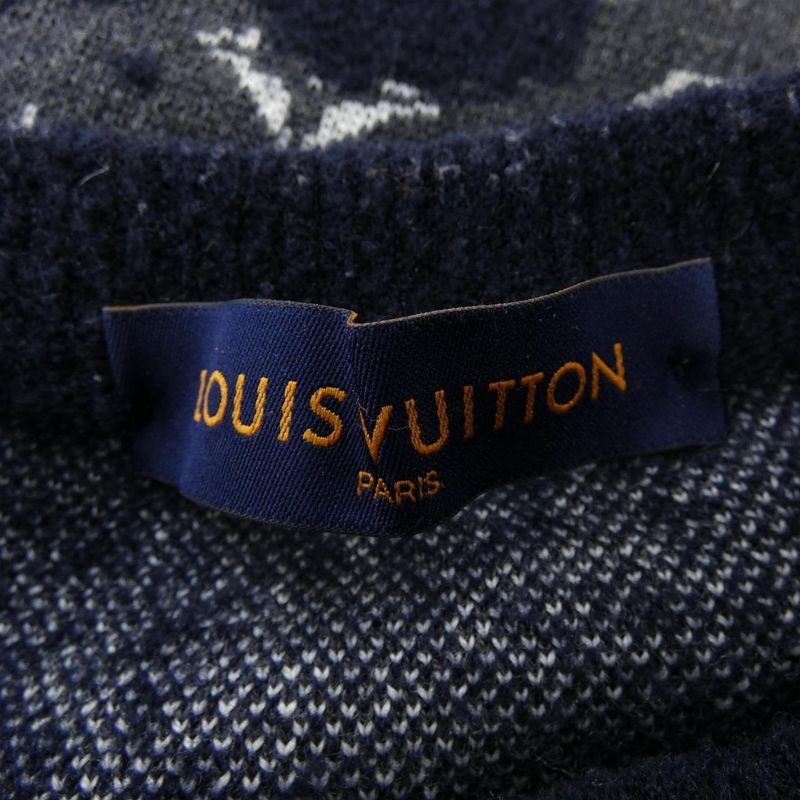 Louis Vuitton Distressed Monogram Crew Neck Hkn03wzmb Knit
