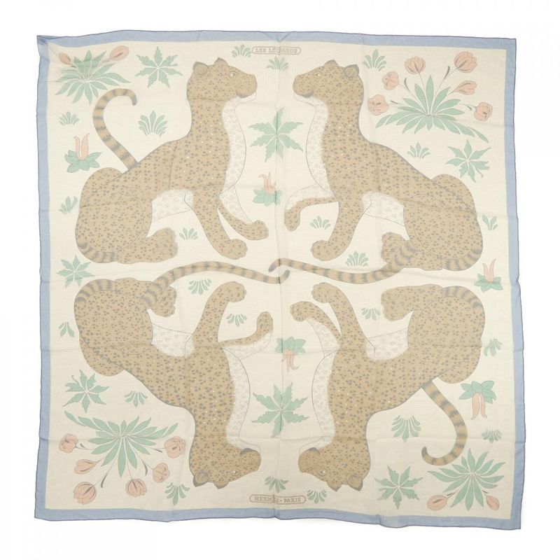 Hermes LES Leopards H342953s Carre Geant140 Shawl