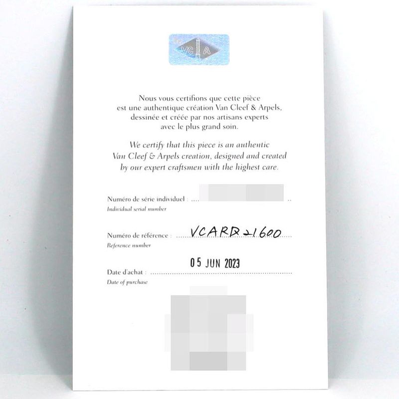 Van Cleef & Arpels Alhambra WG 336574 Vcard21600 WG Quartz