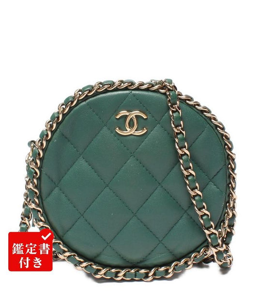 Chanel Chain Shoulder Bag Round Matelasse Gold Hardware No 28 Women's Chanel