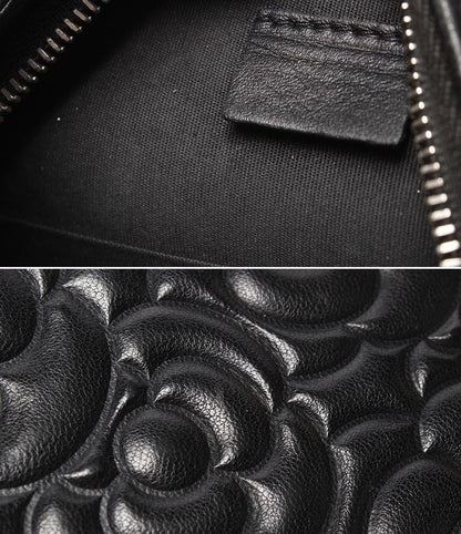 Chanel Chain Shoulder Bag Camellia Round Mini Pochette Silver Hardware 27th