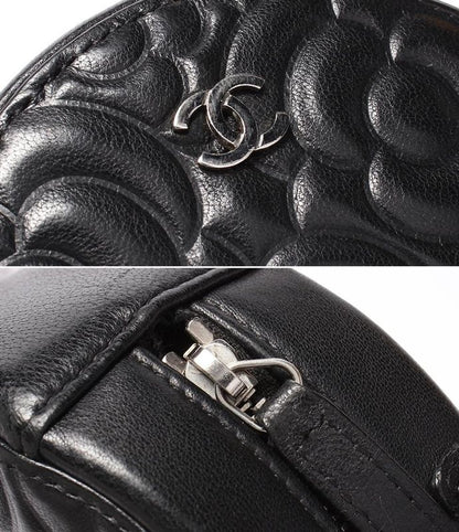 Chanel Chain Shoulder Bag Camellia Round Mini Pochette Silver Hardware 27th