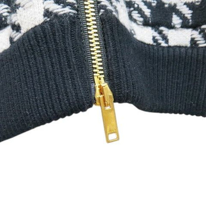 Gucci Bomber Jacket Cardigan Xkduy Black And White Houndstooth Pattern