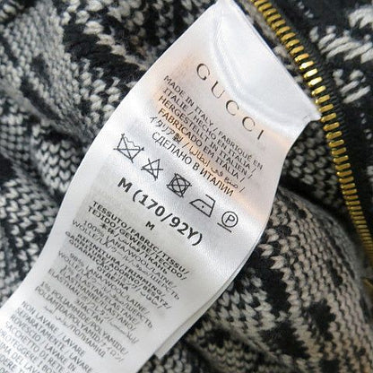 Gucci Bomber Jacket Cardigan Xkduy Black And White Houndstooth Pattern