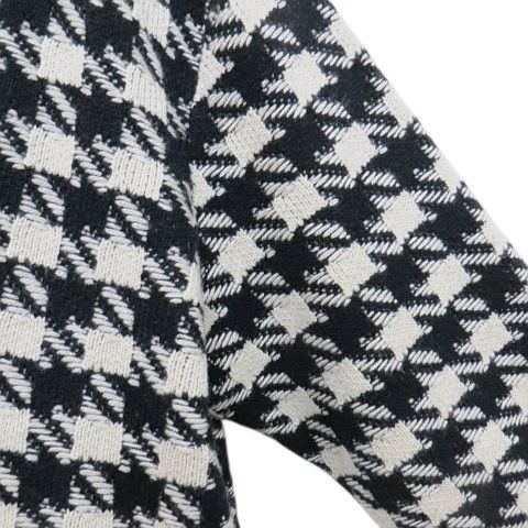 Gucci Bomber Jacket Cardigan Xkduy Black And White Houndstooth Pattern