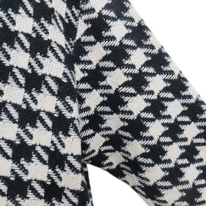 Gucci Bomber Jacket Cardigan Xkduy Black And White Houndstooth Pattern