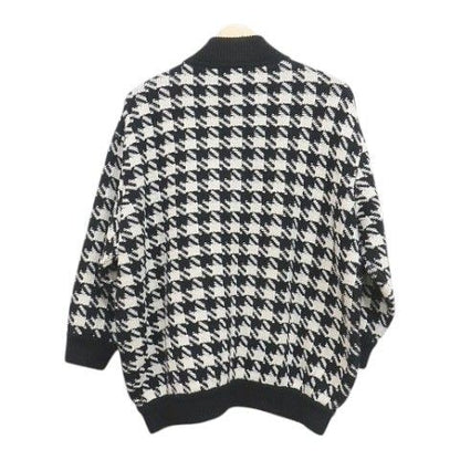 Gucci Bomber Jacket Cardigan Xkduy Black And White Houndstooth Pattern